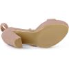 imageAllegra K Womens Lace Up Platform Block Heel SandalsDust Pink