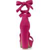 imageAllegra K Womens Lace Up Platform Block Heel SandalsHot Pink