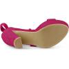 imageAllegra K Womens Lace Up Platform Block Heel SandalsHot Pink