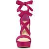 imageAllegra K Womens Lace Up Platform Block Heel SandalsHot Pink