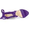 imageAllegra K Womens Lace Up Platform Block Heel SandalsPurple