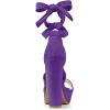 imageAllegra K Womens Lace Up Platform Block Heel SandalsPurple