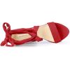 imageAllegra K Womens Lace Up Platform Block Heel SandalsRed
