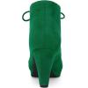 imageAllegra K Womens Lace Up Platform Block Heels Ankle BootsEmerald Green