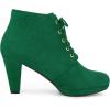 imageAllegra K Womens Lace Up Platform Block Heels Ankle BootsEmerald Green