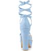 imageAllegra K Womens Lace Up Platform Chunky High Heels SandalsSky Blue