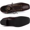 imageAllegra K Womens Lace Up Square Toe Chunky Heels Ankle Combat BootsCoffee