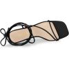 imageAllegra K Womens Lace Up Strappy Block High Heel SandalsBlack