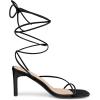 imageAllegra K Womens Lace Up Strappy Block High Heel SandalsBlack