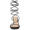 imageAllegra K Womens Lace Up Strappy Block High Heel SandalsBlack