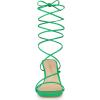imageAllegra K Womens Lace Up Strappy Block High Heel SandalsGreen