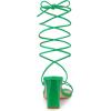 imageAllegra K Womens Lace Up Strappy Block High Heel SandalsGreen