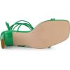 imageAllegra K Womens Lace Up Strappy Block High Heel SandalsGreen