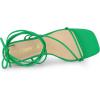 imageAllegra K Womens Lace Up Strappy Block High Heel SandalsGreen