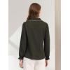 imageAllegra K Womens Long Sleeve Blouse Ruffle Peter Pan Collar Button Down Vintage Dressy BlousesArmy Green