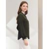 imageAllegra K Womens Long Sleeve Blouse Ruffle Peter Pan Collar Button Down Vintage Dressy BlousesArmy Green