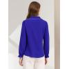 imageAllegra K Womens Long Sleeve Blouse Ruffle Peter Pan Collar Button Down Vintage Dressy BlousesBlue