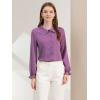 imageAllegra K Womens Long Sleeve Blouse Ruffle Peter Pan Collar Button Down Vintage Dressy BlousesLight Purple