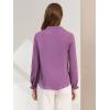 imageAllegra K Womens Long Sleeve Blouse Ruffle Peter Pan Collar Button Down Vintage Dressy BlousesLight Purple
