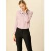 imageAllegra K Womens Long Sleeve Blouse Ruffle Peter Pan Collar Button Down Vintage Dressy BlousesPink