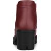 imageAllegra K Womens Lug Sole Chunky Heel Chelsea Ankle BootsBurgundy