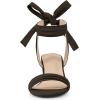 imageAllegra K Womens Open Toe Ankle Tie Back Block Heels SandalsCoffee