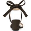 imageAllegra K Womens Open Toe Ankle Tie Back Block Heels SandalsCoffee