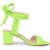 imageAllegra K Womens Open Toe Ankle Tie Back Block Heels SandalsLime