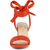 imageAllegra K Womens Open Toe Ankle Tie Back Block Heels SandalsOrange
