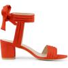 imageAllegra K Womens Open Toe Ankle Tie Back Block Heels SandalsOrange