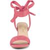 imageAllegra K Womens Open Toe Ankle Tie Back Block Heels SandalsWatermelon Red