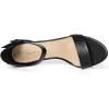 imageAllegra K Womens Open Toe High Chunky Heel Buckle Ankle Strap SandalsBlack Faux Leather