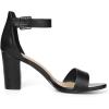 imageAllegra K Womens Open Toe High Chunky Heel Buckle Ankle Strap SandalsBlack Faux Leather