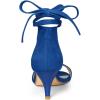 imageAllegra K Womens Open Toe Kitten Heel Lace Up Dress Royal Blue Sandals 10 M US