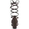 imageAllegra K Womens Open Toe Lace Up Mid Chunky Heeled SandalsCoffee