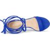 imageAllegra K Womens Open Toe Lace Up Mid Chunky Heeled SandalsRoyal Blue