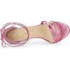 imageAllegra K Womens Open Toe Lace Up Stiletto Heels SandalsPink