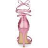 imageAllegra K Womens Open Toe Lace Up Stiletto Heels SandalsPink