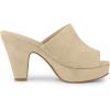 imageAllegra K Womens Open Toe Platform Chunky Heel Slides SandalsBeige