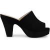 imageAllegra K Womens Open Toe Platform Chunky Heel Slides SandalsBlack
