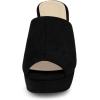 imageAllegra K Womens Open Toe Platform Chunky Heel Slides SandalsBlack