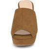 imageAllegra K Womens Open Toe Platform Chunky Heel Slides SandalsBrown