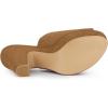 imageAllegra K Womens Open Toe Platform Chunky Heel Slides SandalsBrown