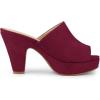 imageAllegra K Womens Open Toe Platform Chunky Heel Slides SandalsBurgundy