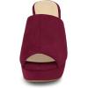 imageAllegra K Womens Open Toe Platform Chunky Heel Slides SandalsBurgundy