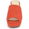 imageAllegra K Womens Open Toe Platform Chunky Heel Slides SandalsCoral Orange
