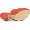imageAllegra K Womens Open Toe Platform Chunky Heel Slides SandalsCoral Orange