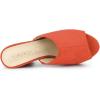 imageAllegra K Womens Open Toe Platform Chunky Heel Slides SandalsCoral Orange