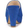 imageAllegra K Womens Open Toe Platform Chunky Heel Slides SandalsDeep Blue
