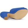 imageAllegra K Womens Open Toe Platform Chunky Heel Slides SandalsDeep Blue
